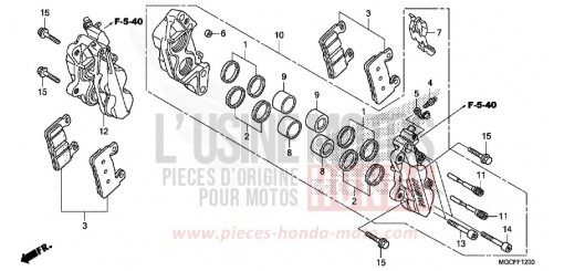 ETRIER DE FREIN AVANT (CB1100CA/TAD) CB1100CAK de 2019